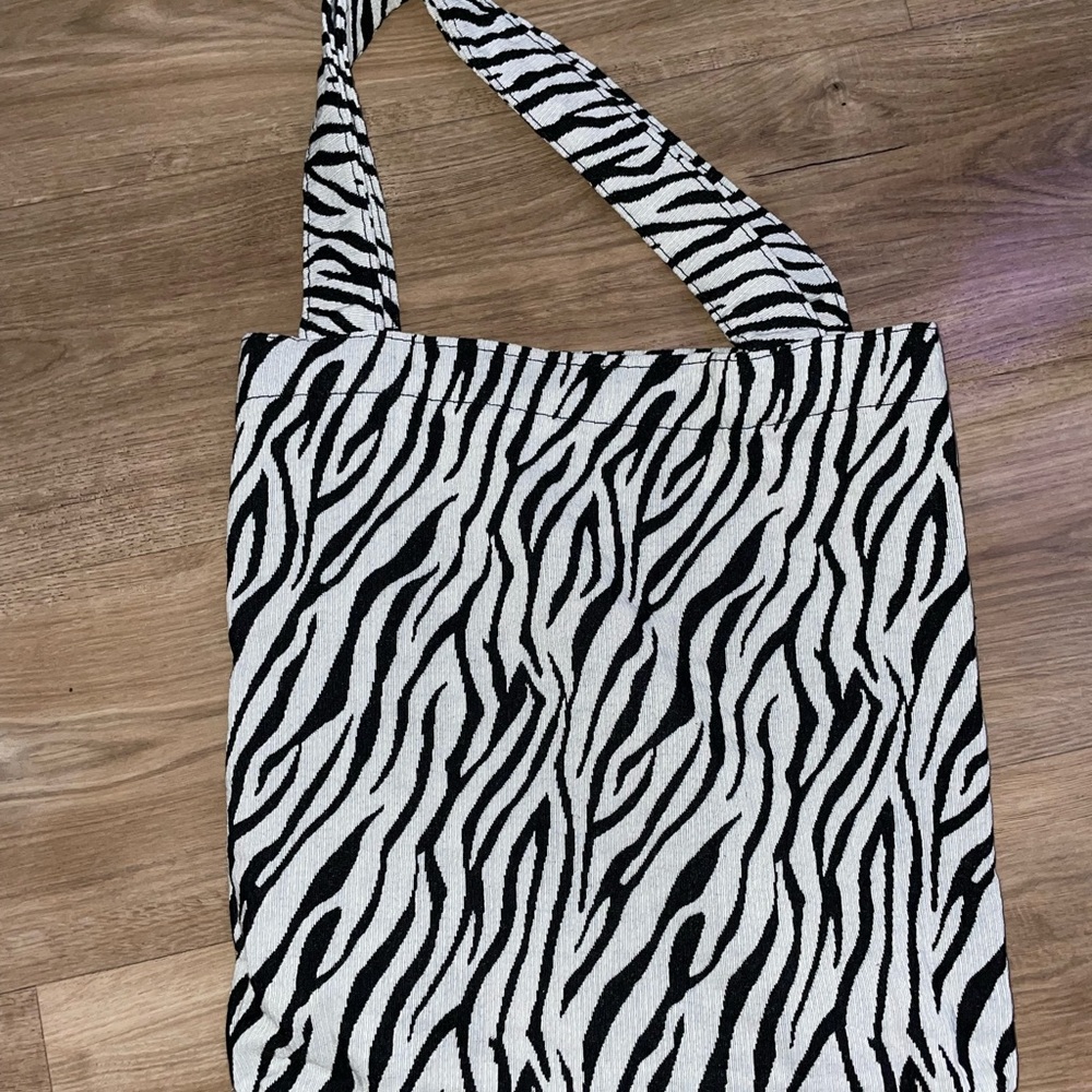 Brand new zebra print tote bag